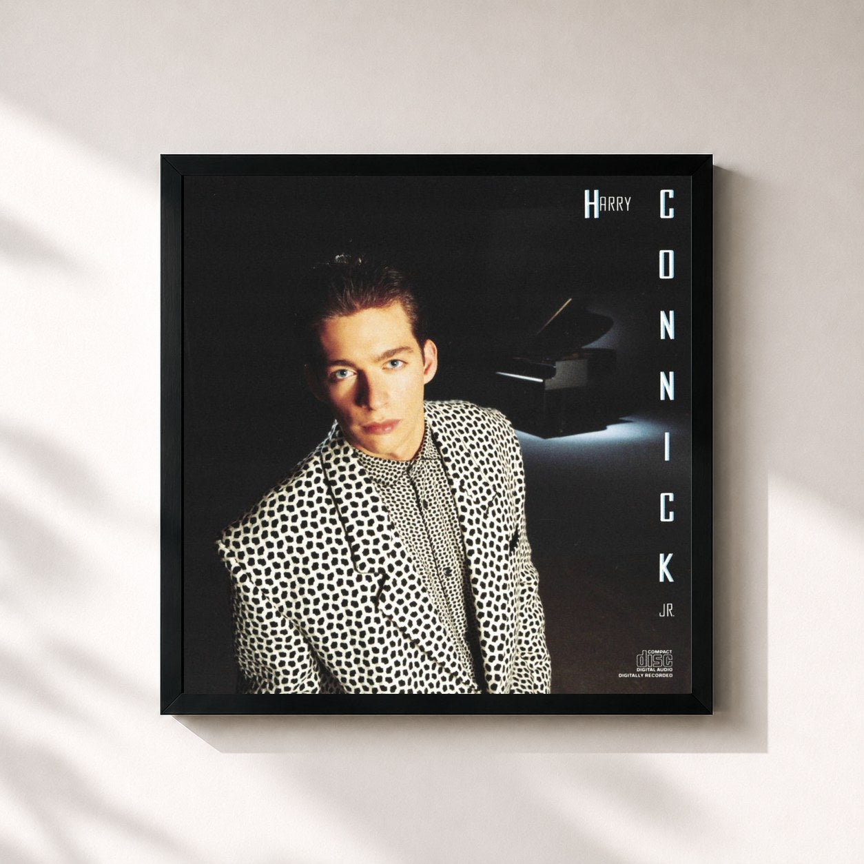 #noir Tableau carré de l'album Harry Connick Jr. de Harry Connick Jr., cadre noir 32x32 cm