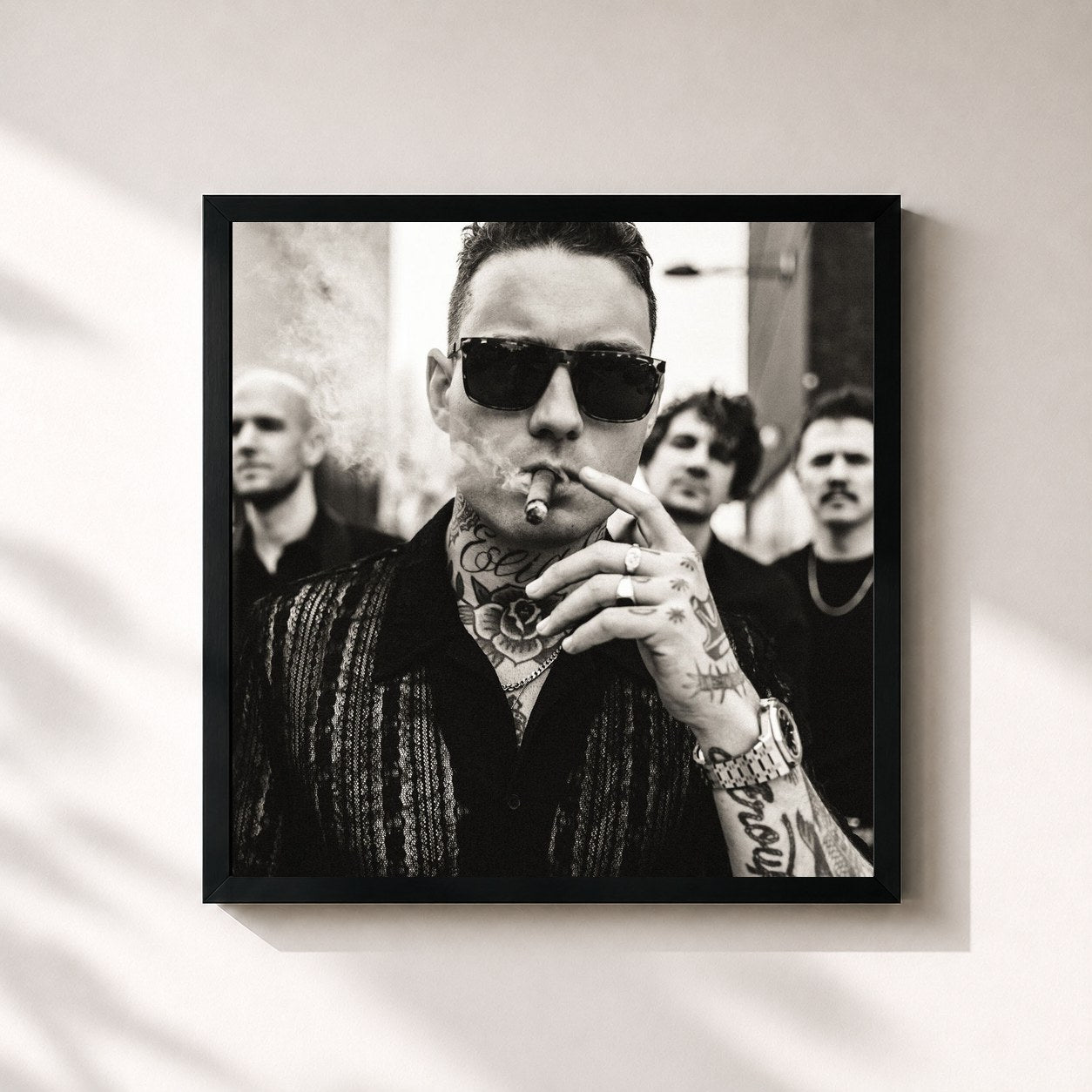 #noir Tableau carré de l'album Where Did All The Cool Kids Go? (Deluxe) de Douwe Bob, cadre noir 32x32 cm