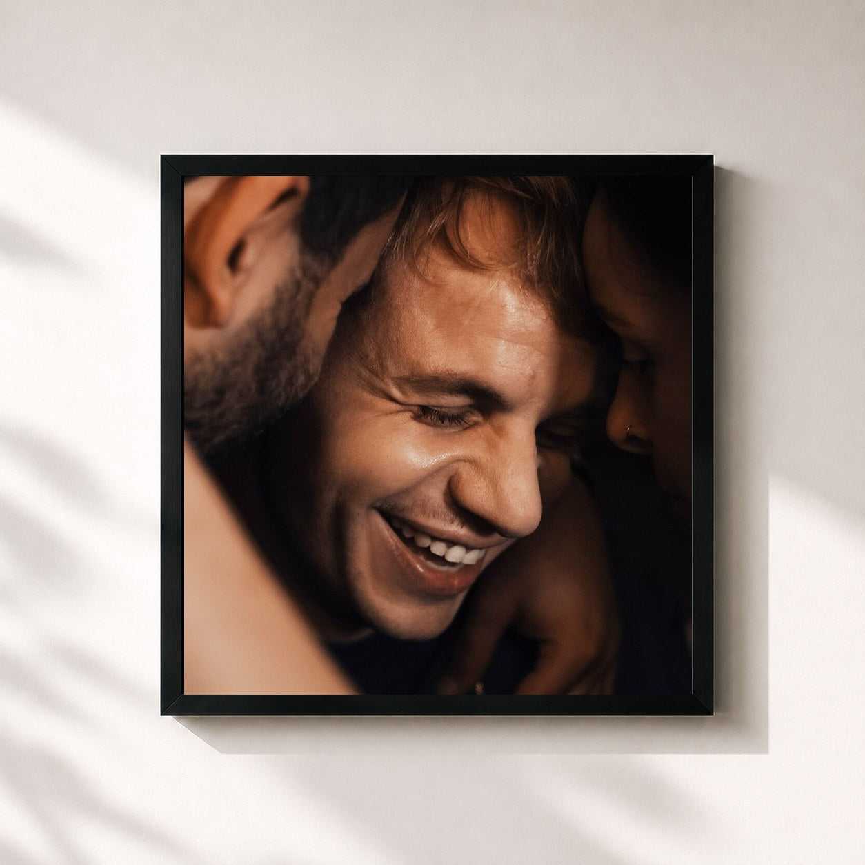 #noir Tableau carré de l'album Dire je t'aime de BEN plg, cadre noir 32x32 cm