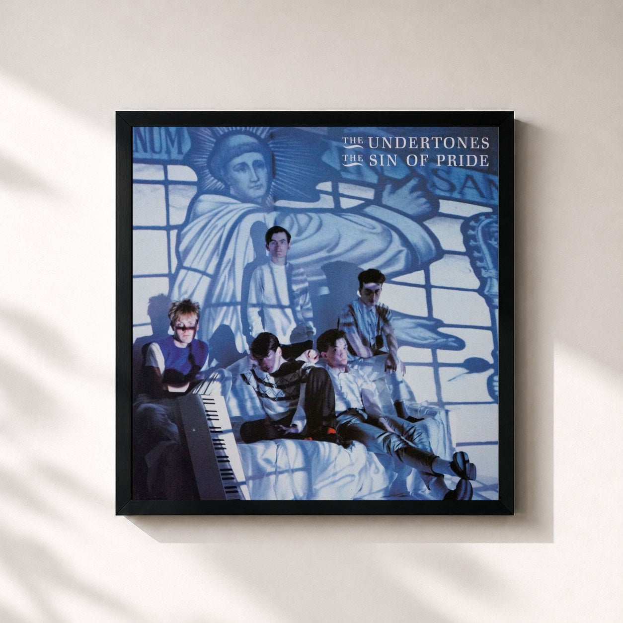 #noir Tableau carré de l'album The Sin of Pride de The Undertones, cadre noir 32x32 cm