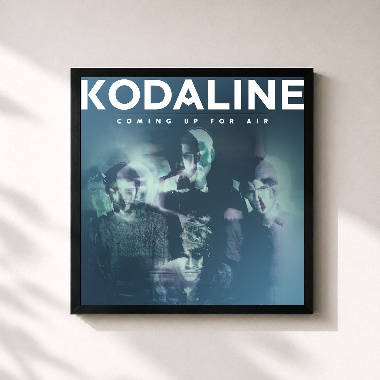 #noir Tableau carré de l'album Coming Up for Air (Expanded Edition) de Kodaline, cadre noir 32x32 cm