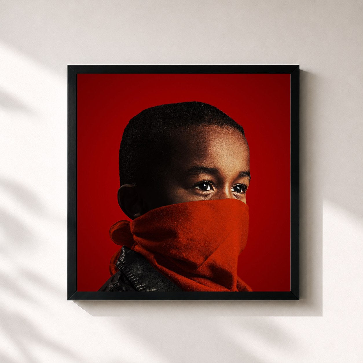#noir Tableau carré de l'album Rebel with a Cause de Ghetts, cadre noir 32x32 cm