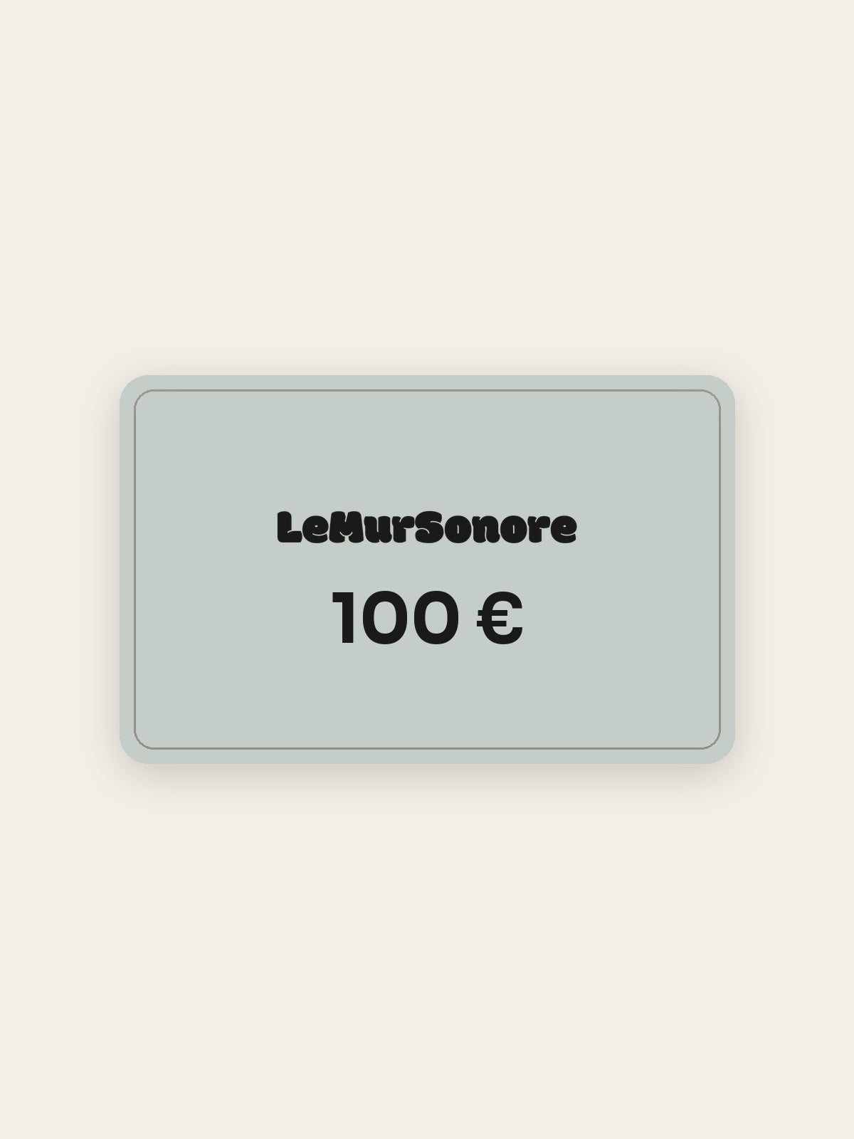 Carte cadeau Le Mur Sonore de 100 euros