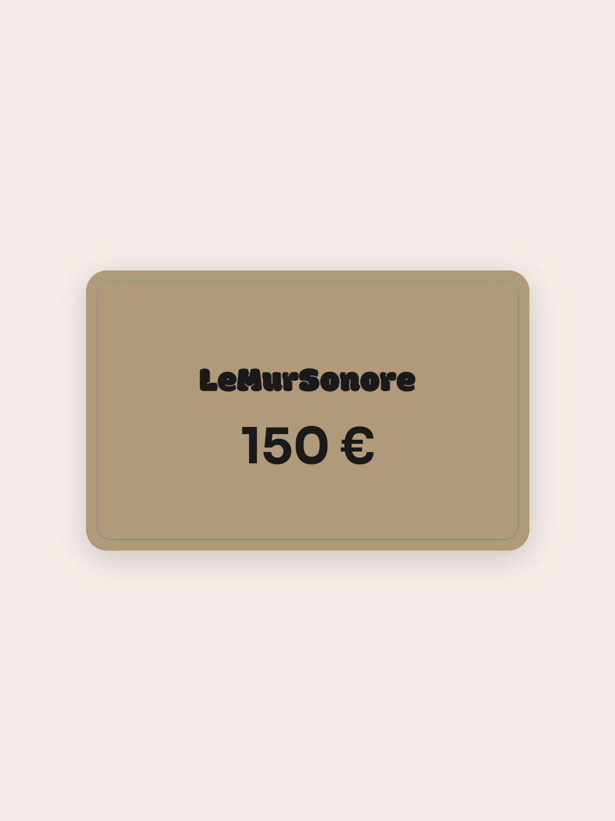 Carte cadeau Le Mur Sonore de 150 euros