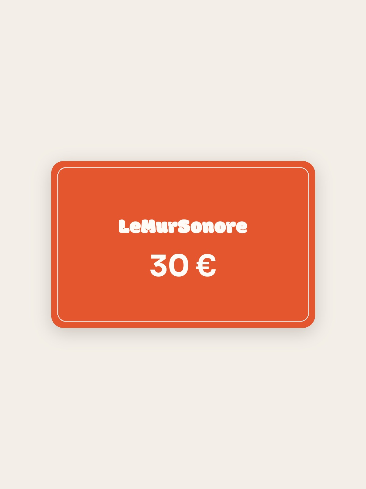 Carte cadeau Le Mur Sonore de 30 euros