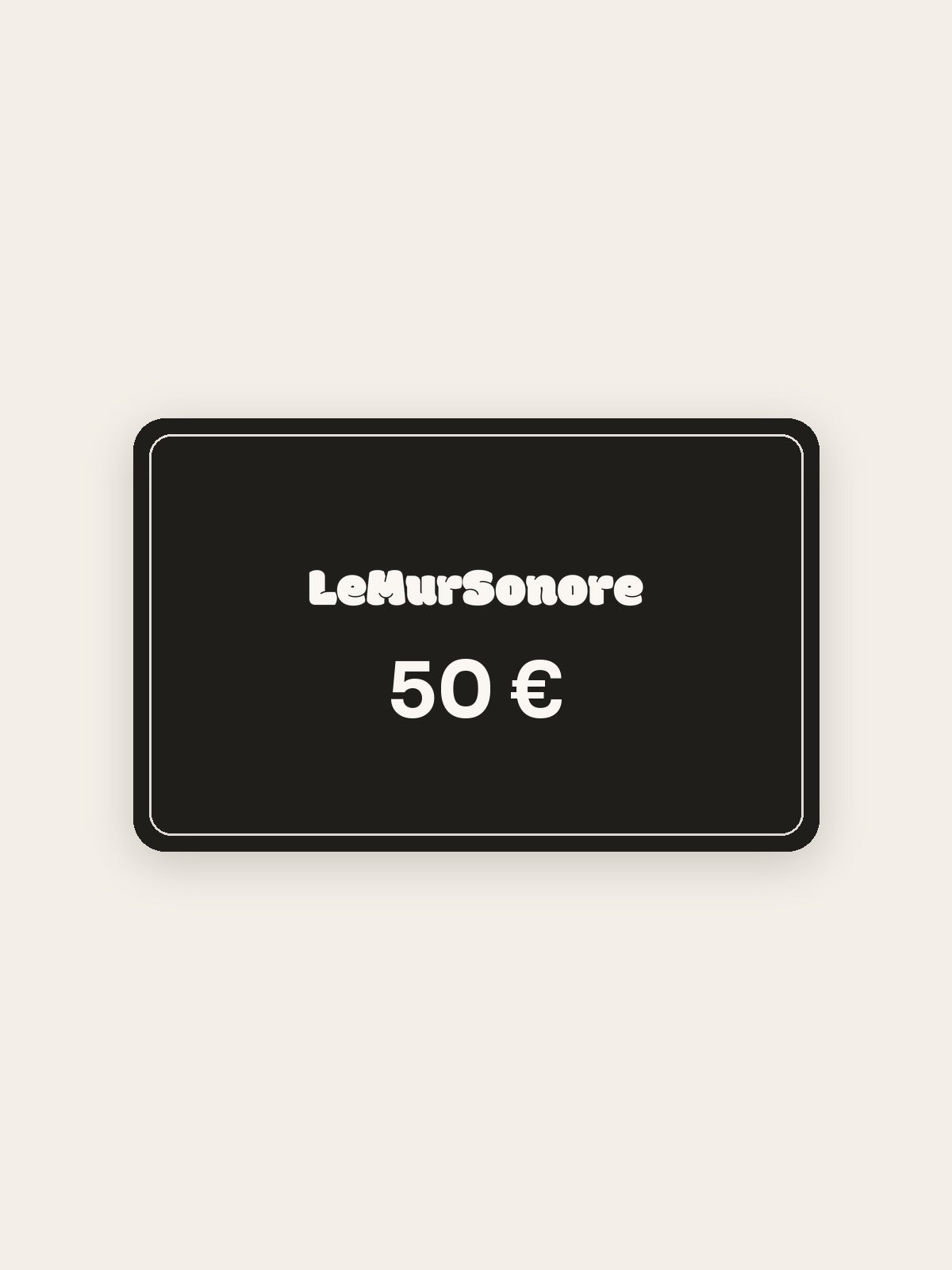 Carte cadeau Le Mur Sonore de 50 euros