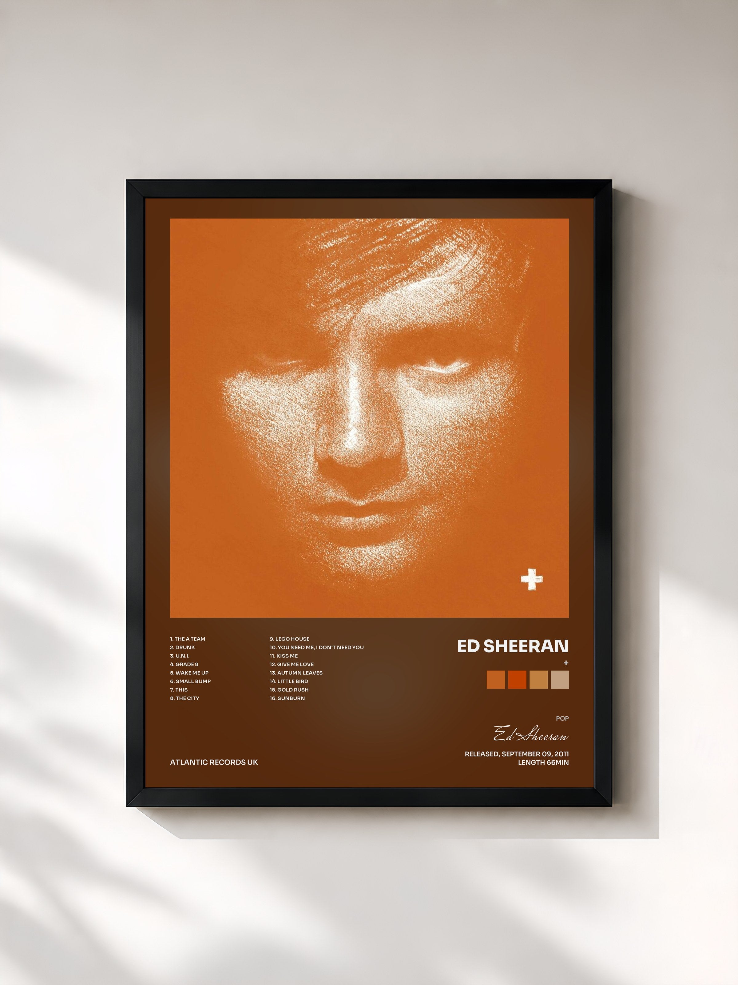 #noir + von Ed Sheeran als gerahmter Kunstdruck, schwarzer Rahmen, gedruckt und gerahmt in Frankreich