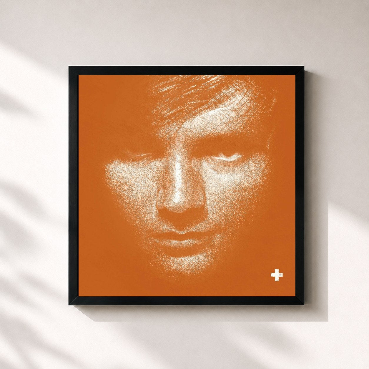 #noir + von Ed Sheeran als quadratischer Kunstdruck, schwarzer Rahmen 32x32 cm