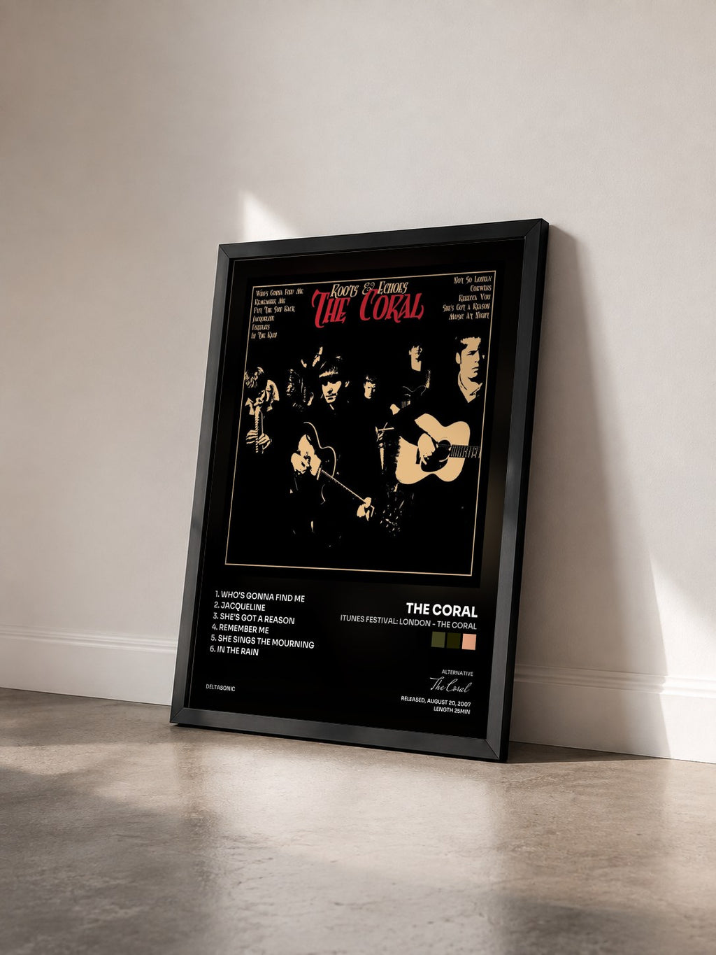 #noir iTunes Festival: London - The Coral di The Coral in stampa incorniciata vista di tre quarti, cornice nera