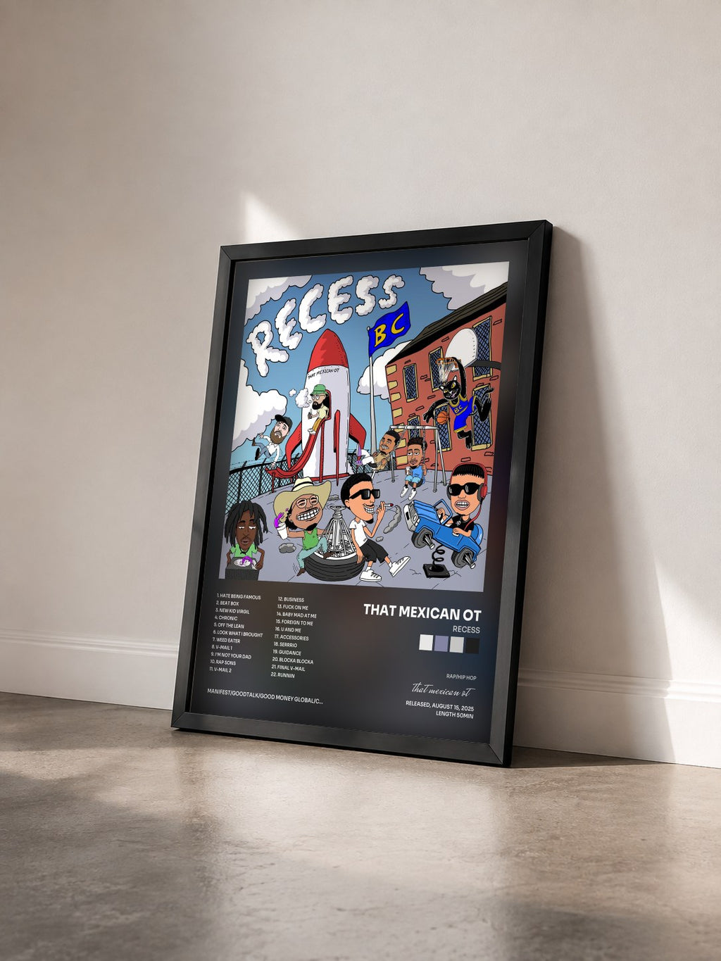 #noir Tableau de l'album Recess de that mexican ot vu de trois quarts, cadre noir