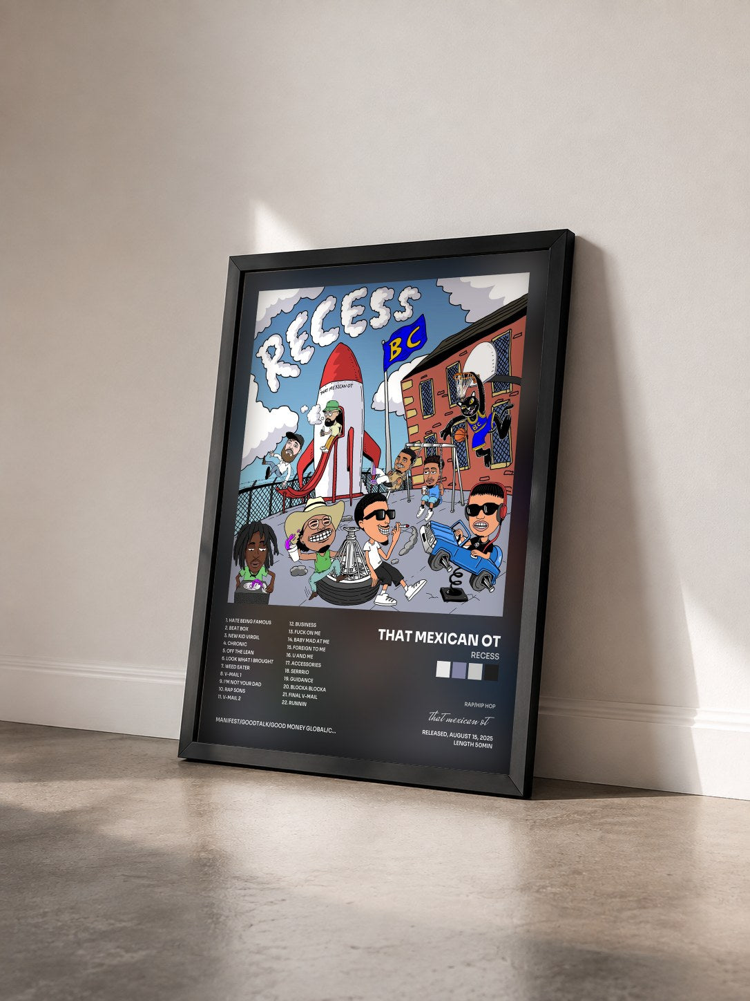 #noir Tableau de l'album Recess de that mexican ot vu de trois quarts, cadre noir