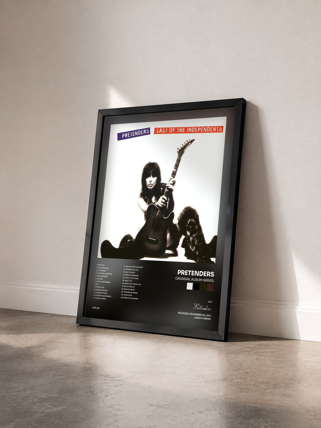 #noir Tableau de l'album Original Album Series de Pretenders vu de trois quarts, cadre noir