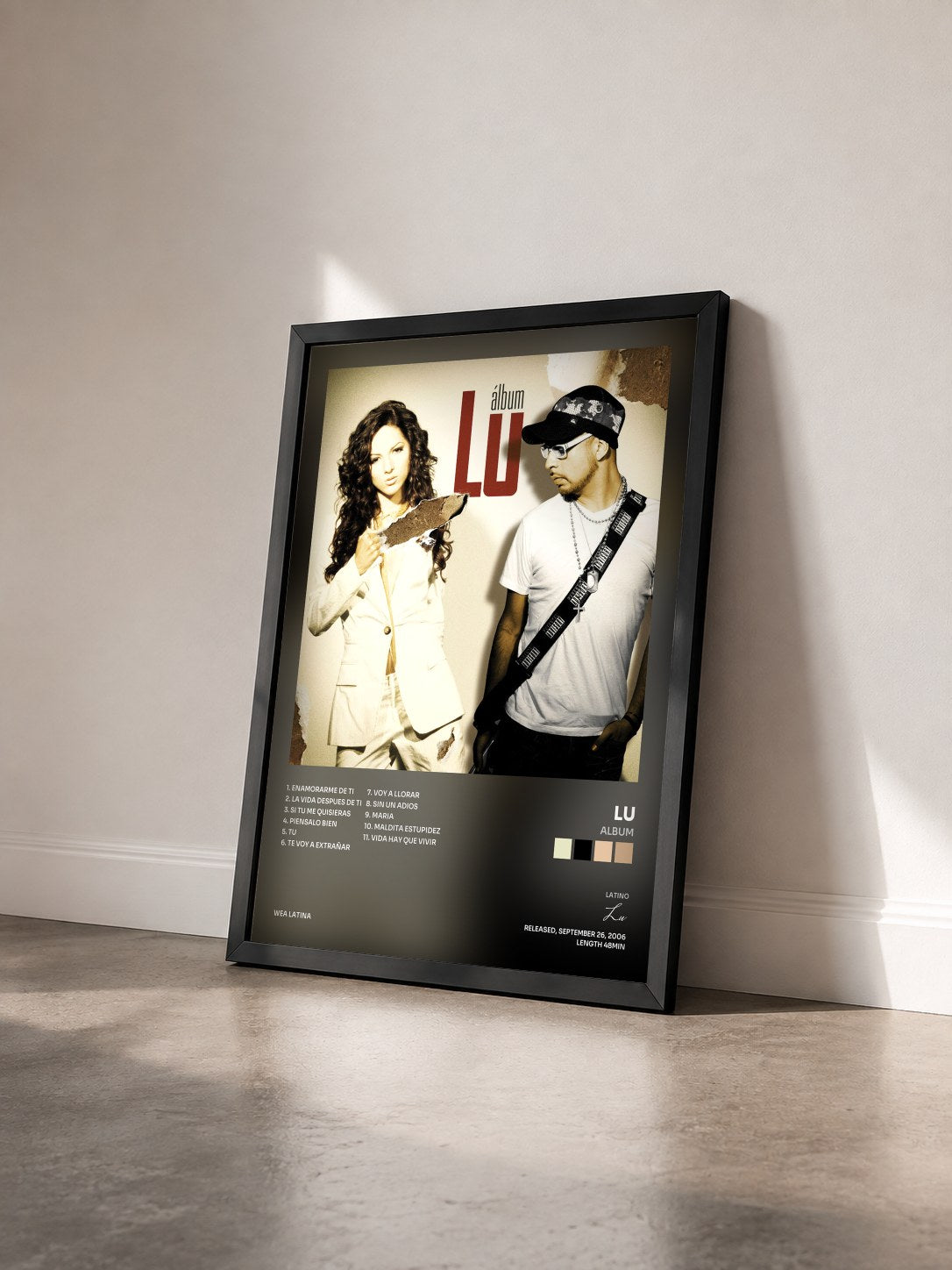 #noir Tableau de l'album Album de Lu vu de trois quarts, cadre noir