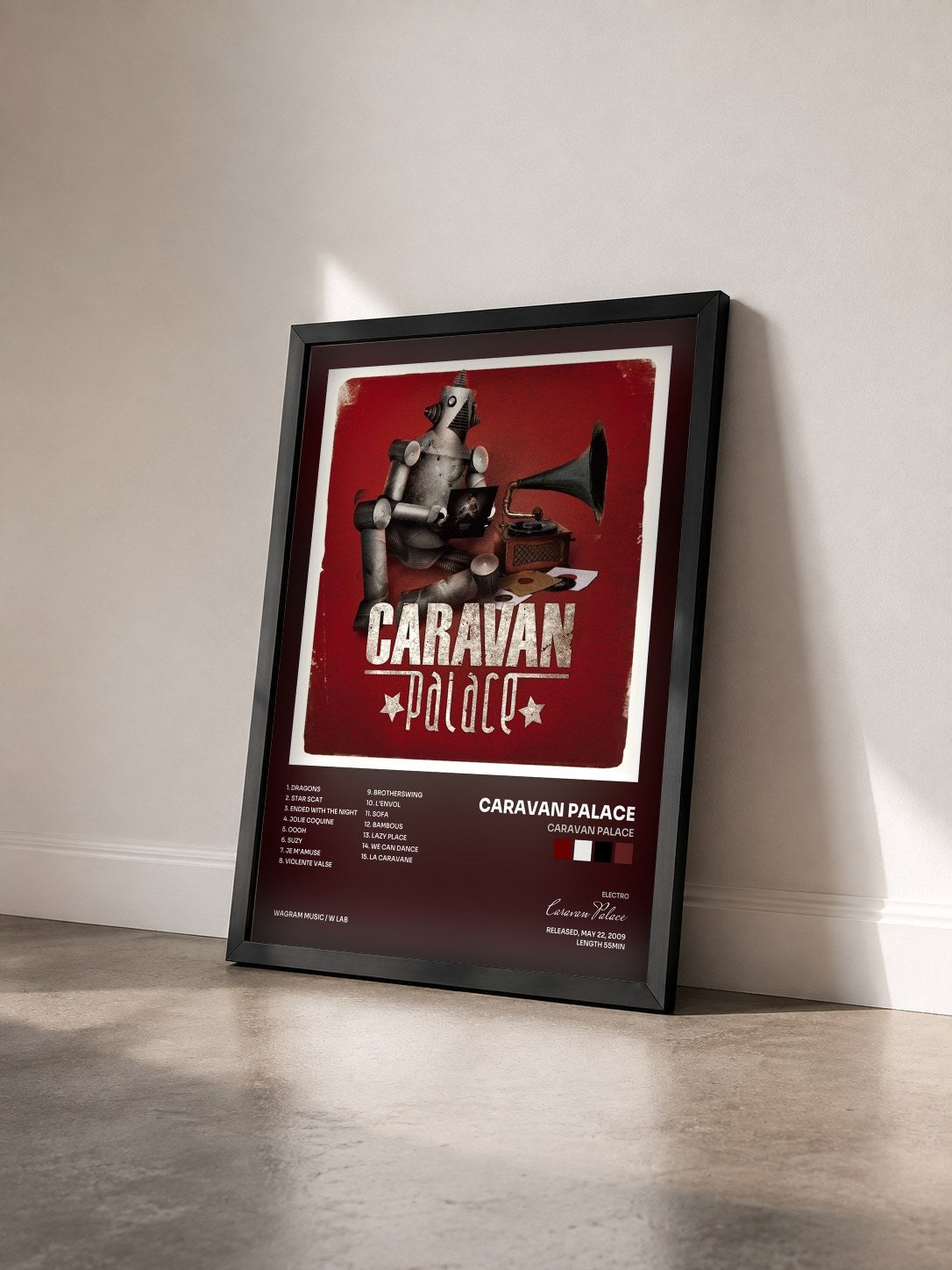 #noir Tableau de l'album Caravan Palace de Caravan Palace vu de trois quarts, cadre noir