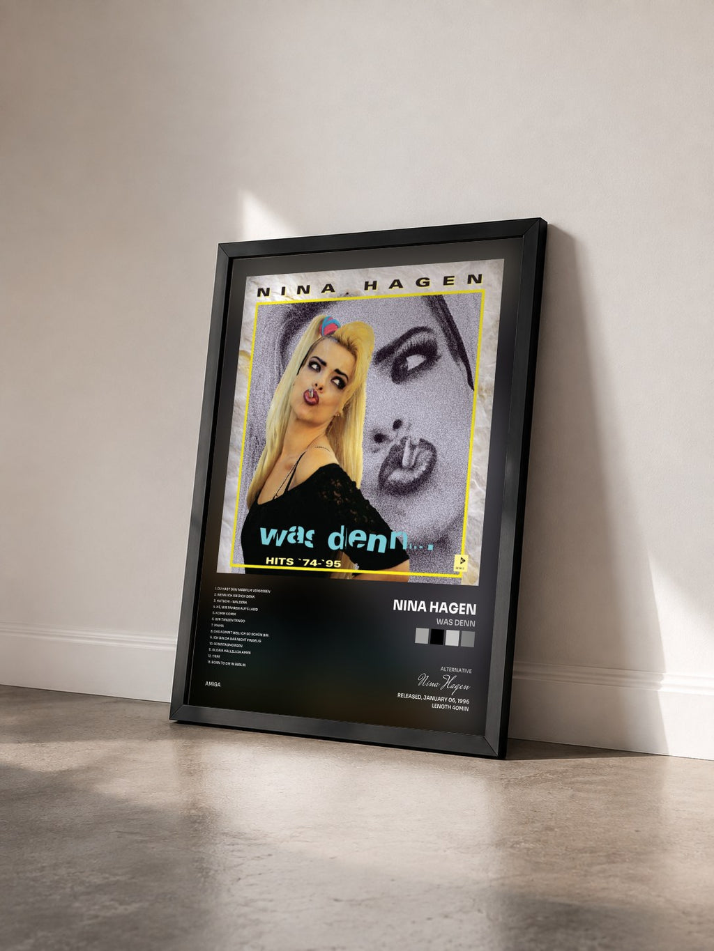 #noir Tableau de l'album Was denn de Nina Hagen vu de trois quarts, cadre noir