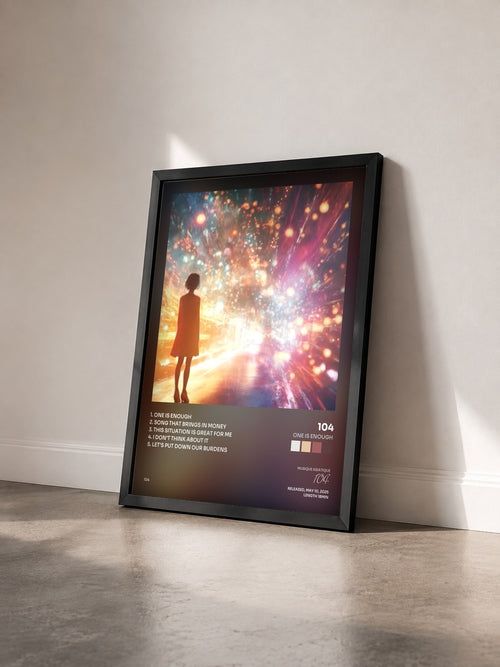 #noir Tableau de l'album One is enough de 104 vu de trois quarts, cadre noir