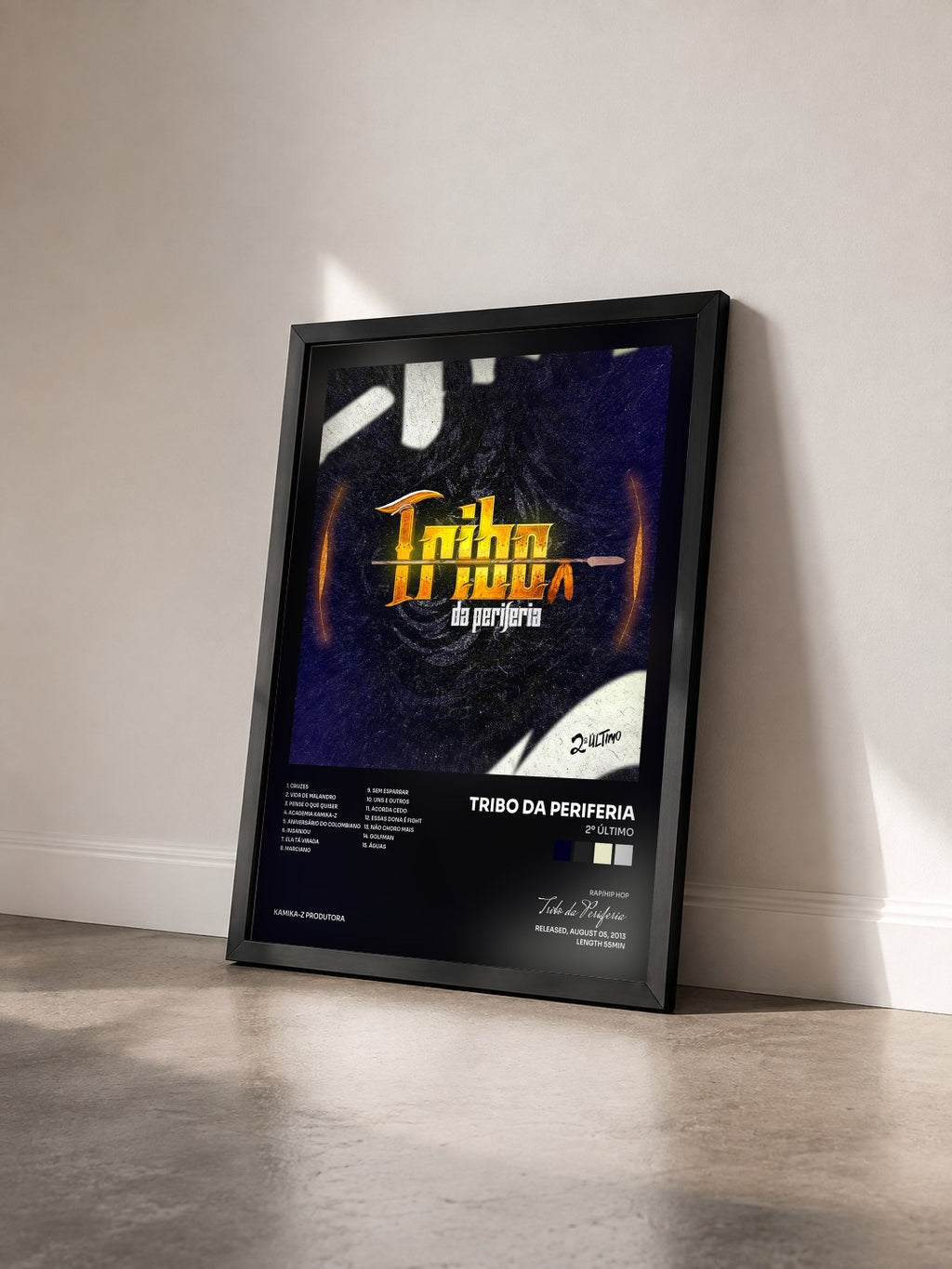 #noir Tableau de l'album 2º Último de Tribo da Periferia vu de trois quarts, cadre noir