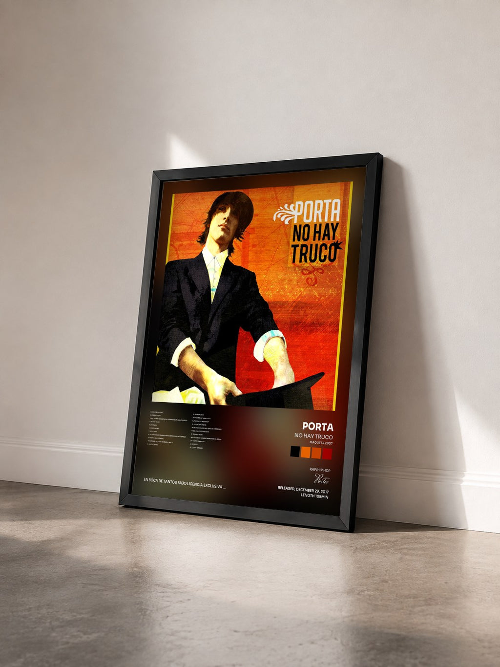 #noir Tableau de l'album No Hay Truco (Maqueta 2007) de Porta vu de trois quarts, cadre noir
