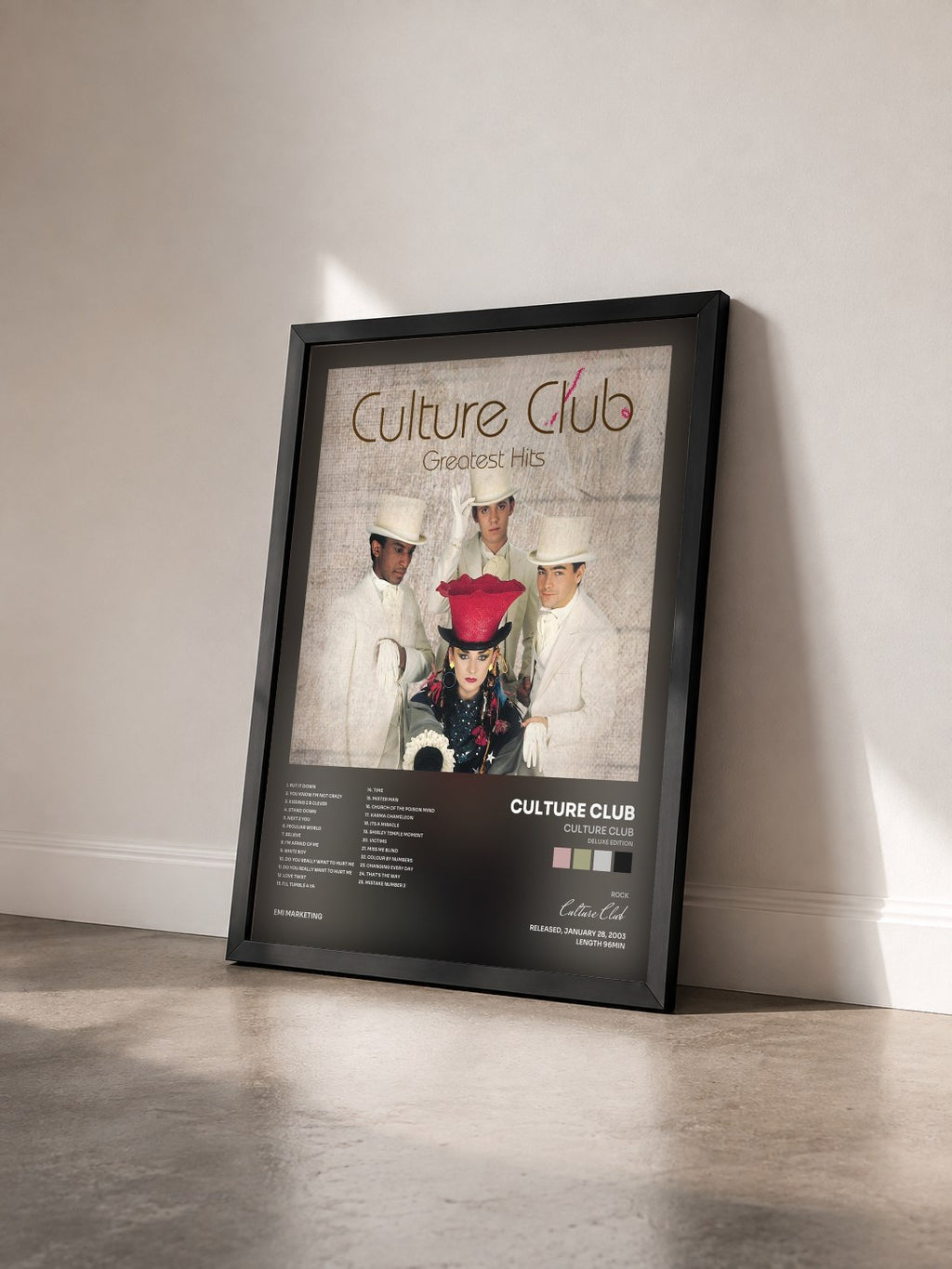 #noir Tableau de l'album Culture Club (Deluxe Edition) de Culture Club vu de trois quarts, cadre noir