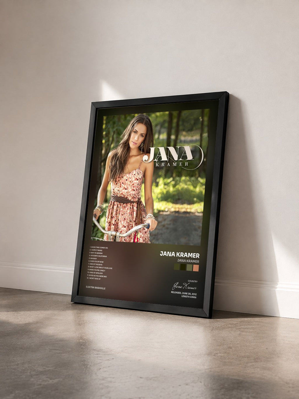 #noir Tableau de l'album Jana Kramer de Jana Kramer vu de trois quarts, cadre noir