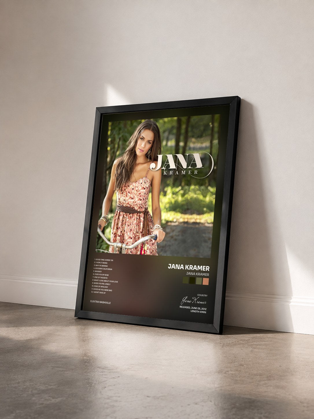 #noir Tableau de l'album Jana Kramer de Jana Kramer vu de trois quarts, cadre noir
