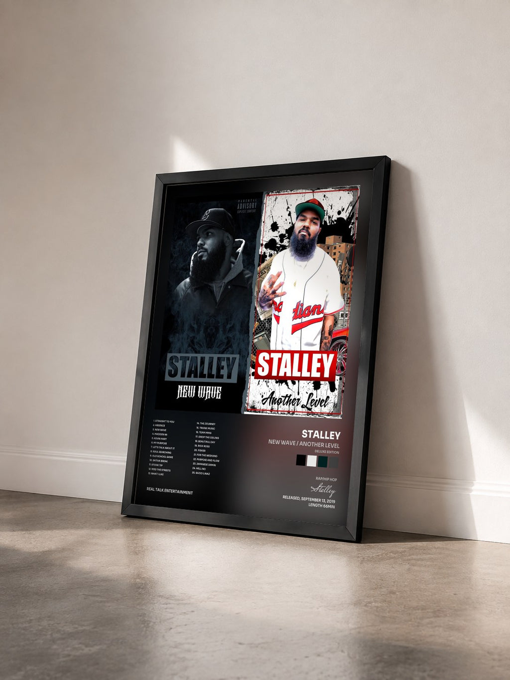 #noir Tableau de l'album New Wave / Another Level (Deluxe Edition) de Stalley vu de trois quarts, cadre noir