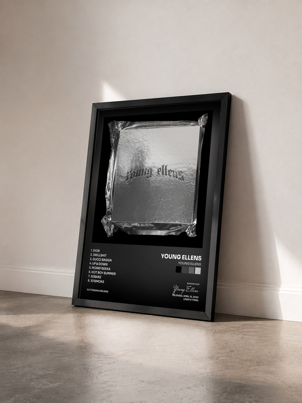 #noir Tableau de l'album Young Ellens de Young Ellens vu de trois quarts, cadre noir