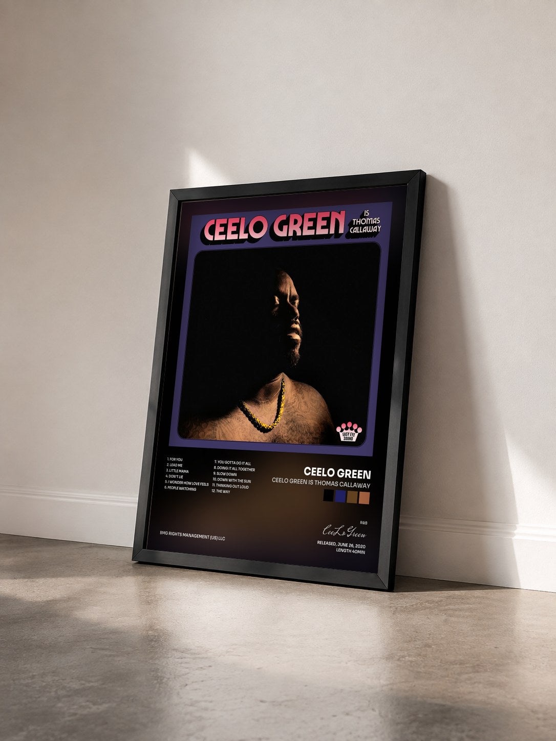 #noir Tableau de l'album CeeLo Green is Thomas Callaway de CeeLo Green vu de trois quarts, cadre noir