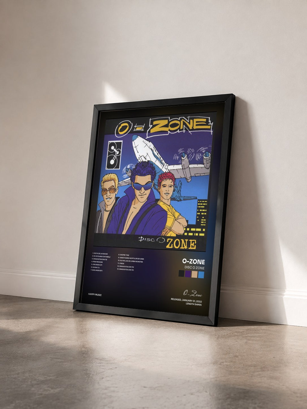 #noir Tableau de l'album Disc o zone de O-Zone vu de trois quarts, cadre noir