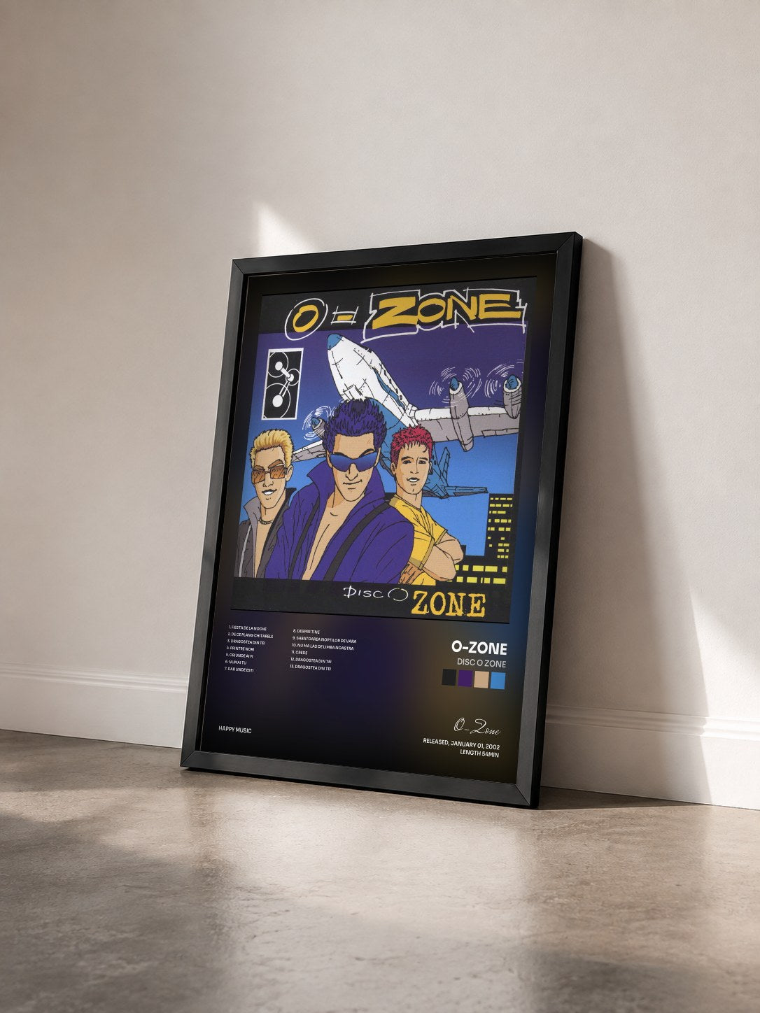 #noir Tableau de l'album Disc o zone de O-Zone vu de trois quarts, cadre noir