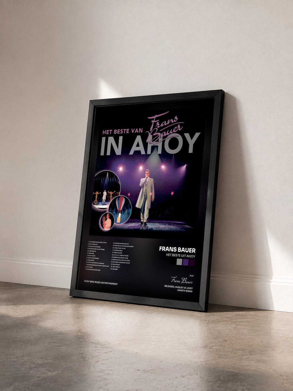 #noir Tableau de l'album Het beste uit Ahoy de Frans Bauer vu de trois quarts, cadre noir