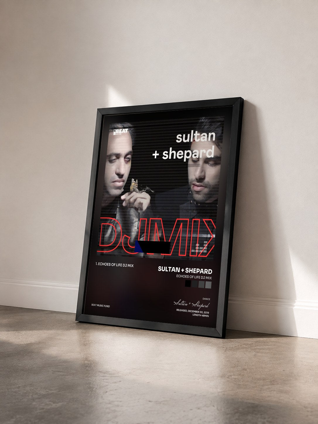#noir Tableau de l'album Echoes Of Life DJ Mix de Sultan + Shepard vu de trois quarts, cadre noir