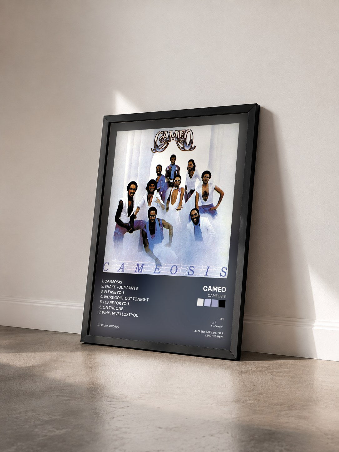 #noir Tableau de l'album Cameosis de Cameo vu de trois quarts, cadre noir
