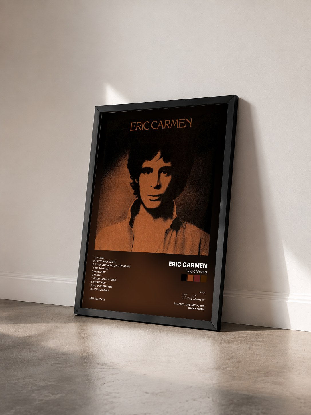 #noir Tableau de l'album Eric Carmen de Eric Carmen vu de trois quarts, cadre noir