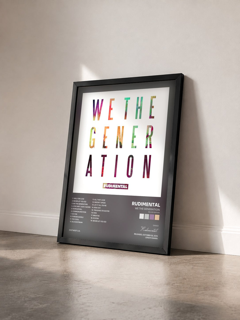 #noir Tableau de l'album We the Generation (Deluxe Edition) de Rudimental vu de trois quarts, cadre noir