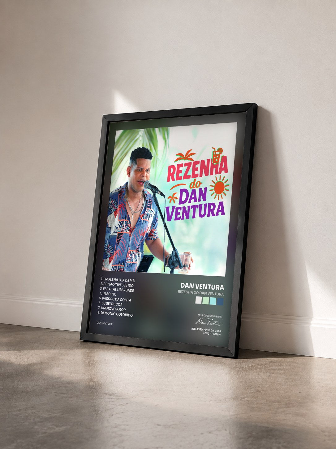 #noir Tableau de l'album Rezenha do Dan Ventura de Dan Ventura vu de trois quarts, cadre noir