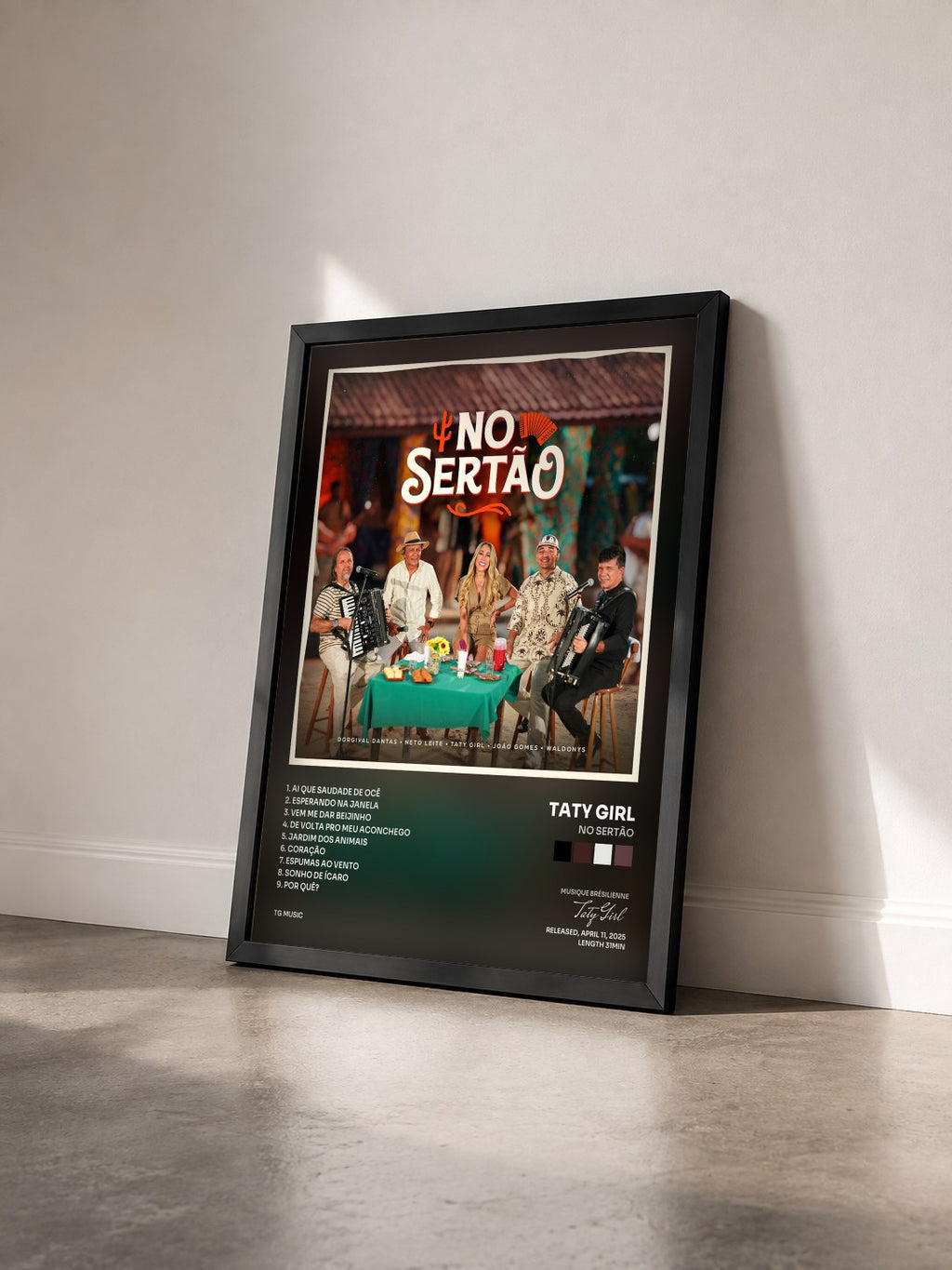 #noir Tableau de l'album No Sertão de Taty Girl vu de trois quarts, cadre noir