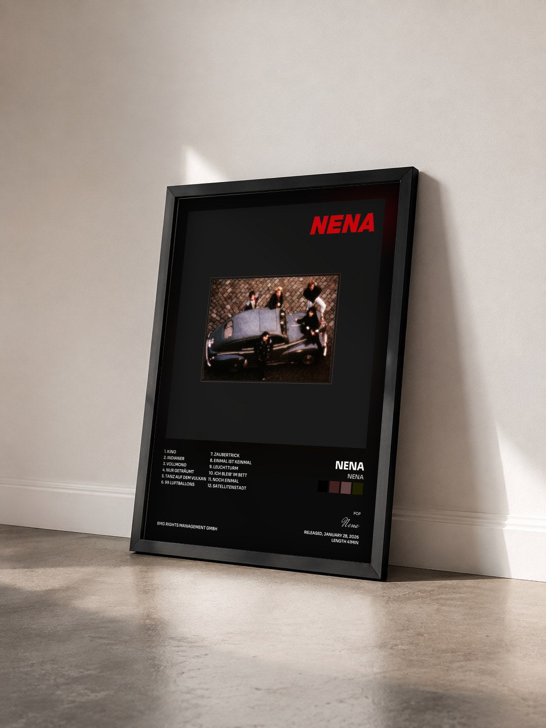 #noir Tableau de l'album Nena de Nena vu de trois quarts, cadre noir