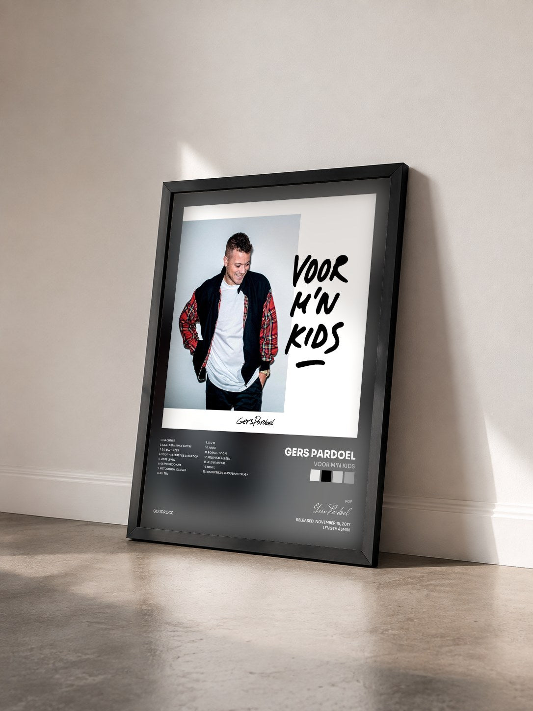 #noir Tableau de l'album Voor M'n Kids de Gers Pardoel vu de trois quarts, cadre noir