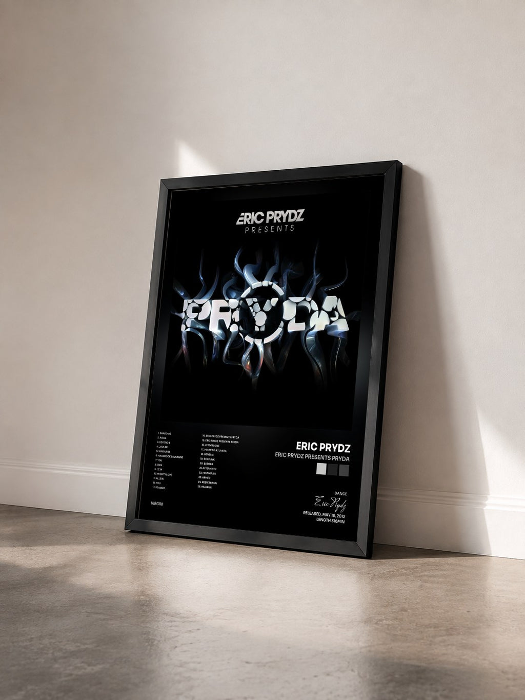 #noir Tableau de l'album Eric Prydz Presents Pryda de Eric Prydz vu de trois quarts, cadre noir