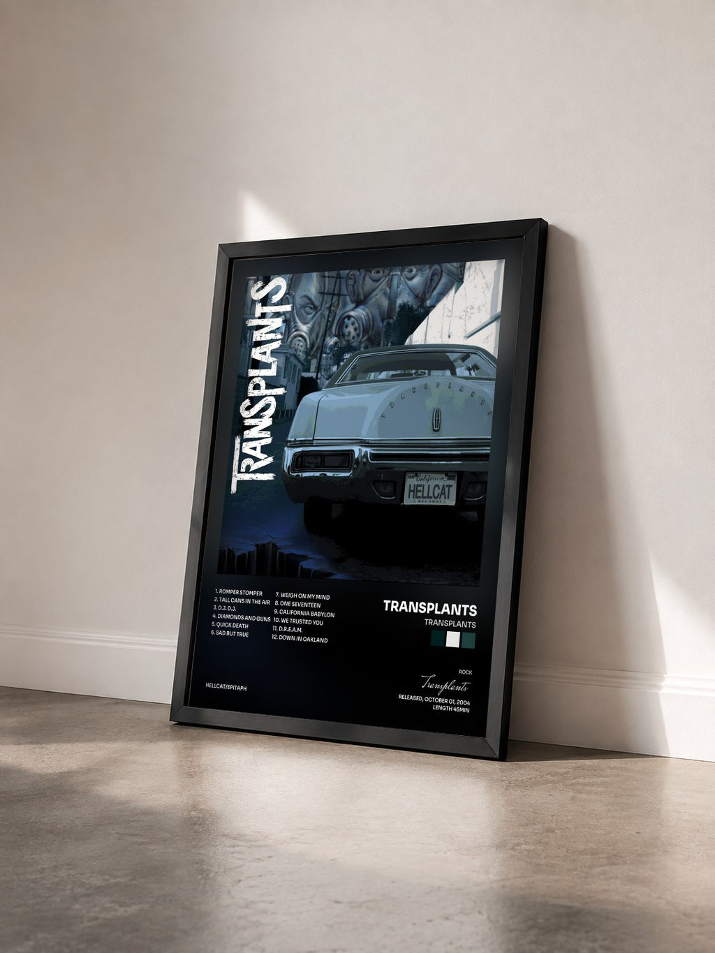 #noir Tableau de l'album Transplants de Transplants vu de trois quarts, cadre noir