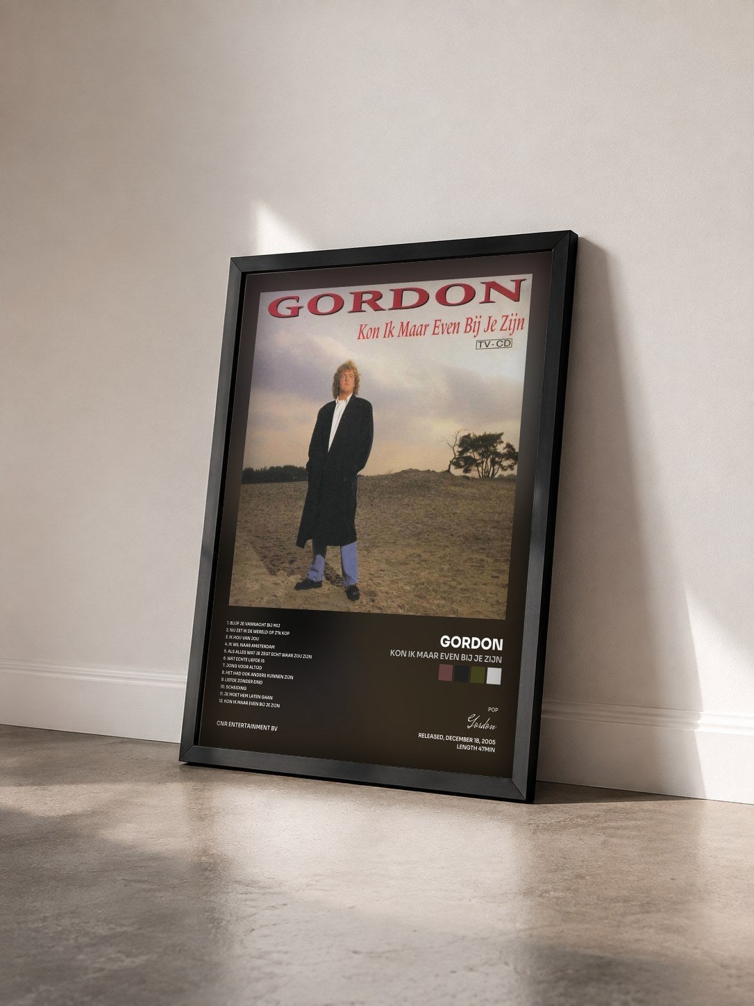 #noir Tableau de l'album Kon ik maar even bij je zijn de Gordon vu de trois quarts, cadre noir