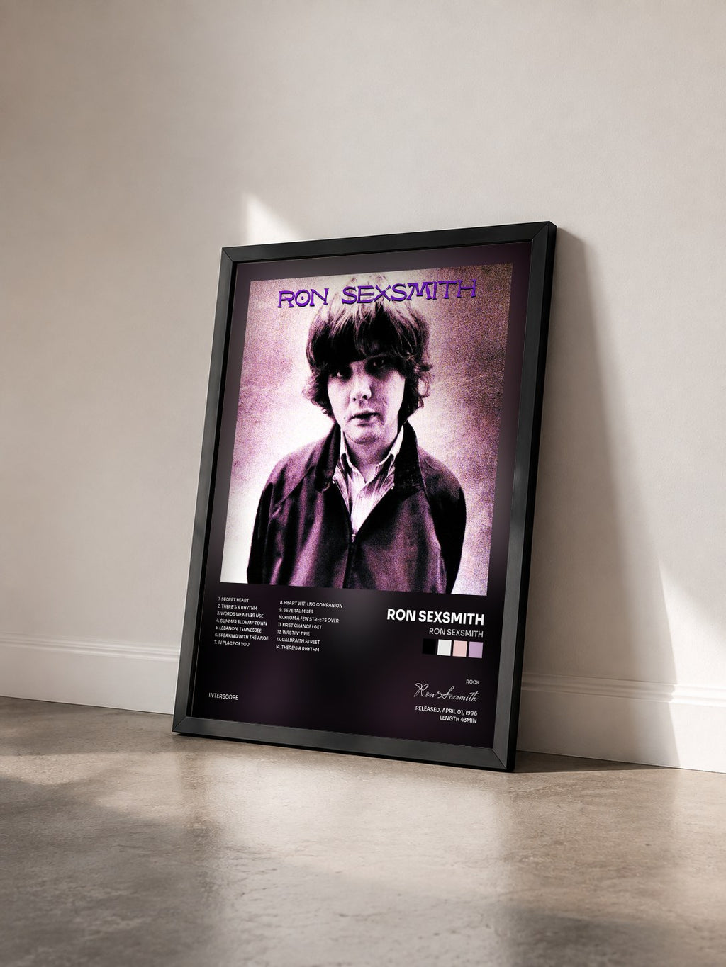 #noir Tableau de l'album Ron Sexsmith de Ron Sexsmith vu de trois quarts, cadre noir