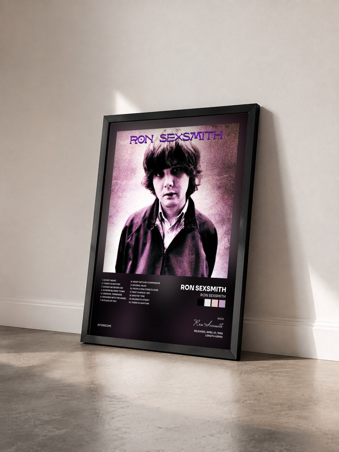 #noir Tableau de l'album Ron Sexsmith de Ron Sexsmith vu de trois quarts, cadre noir