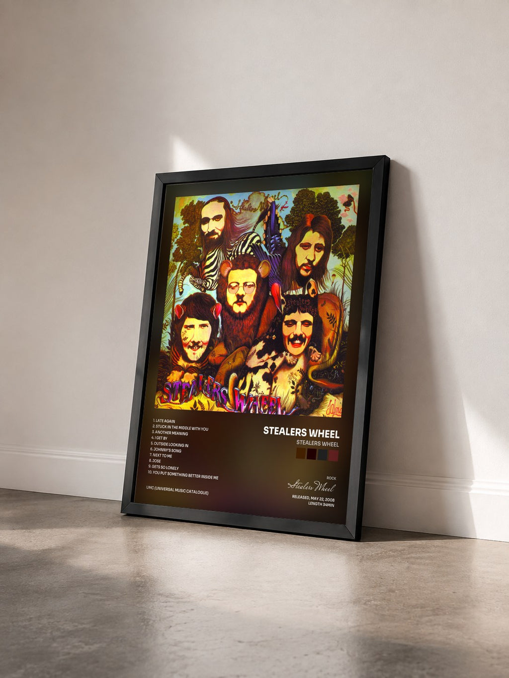#noir Tableau de l'album Stealers Wheel de Stealers Wheel vu de trois quarts, cadre noir