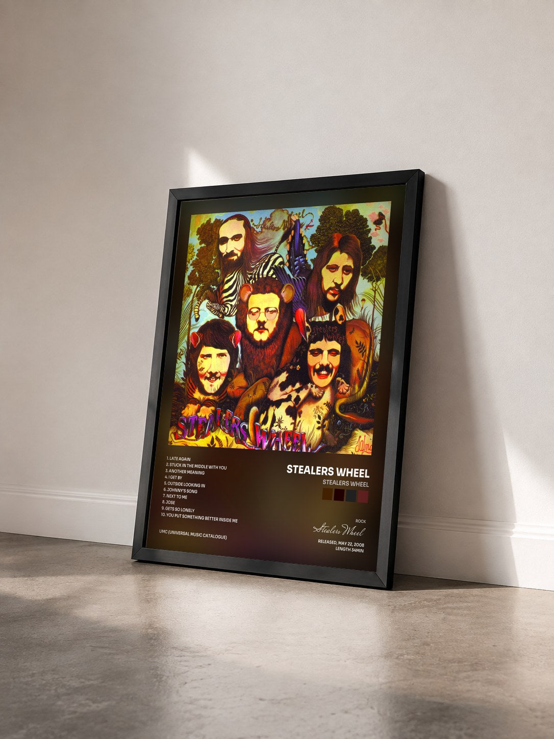 #noir Tableau de l'album Stealers Wheel de Stealers Wheel vu de trois quarts, cadre noir