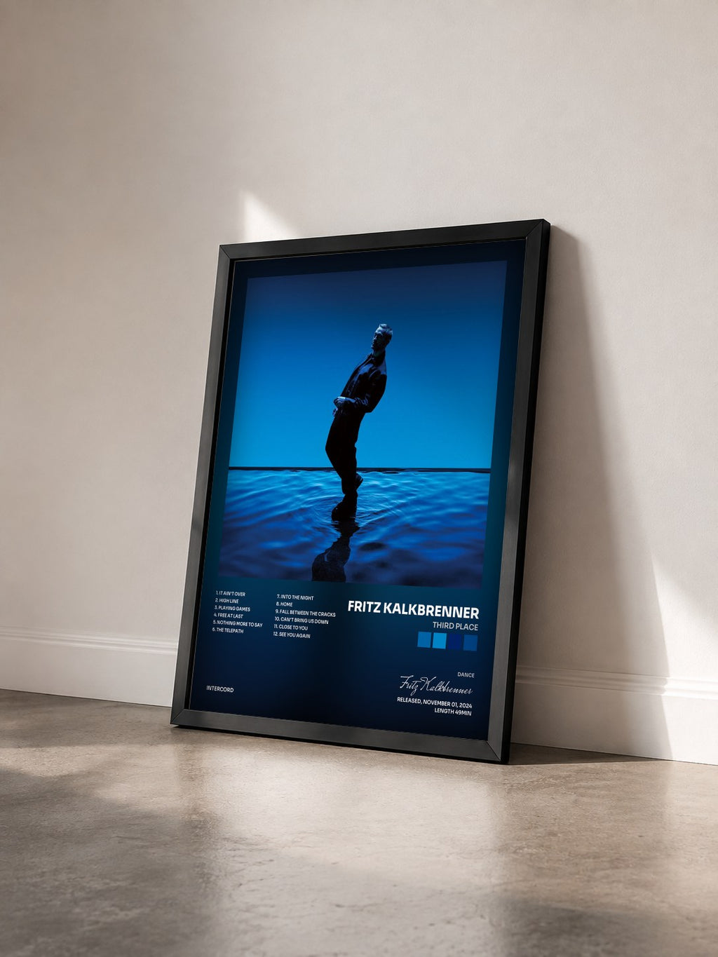 #noir Tableau de l'album Third Place de Fritz Kalkbrenner vu de trois quarts, cadre noir