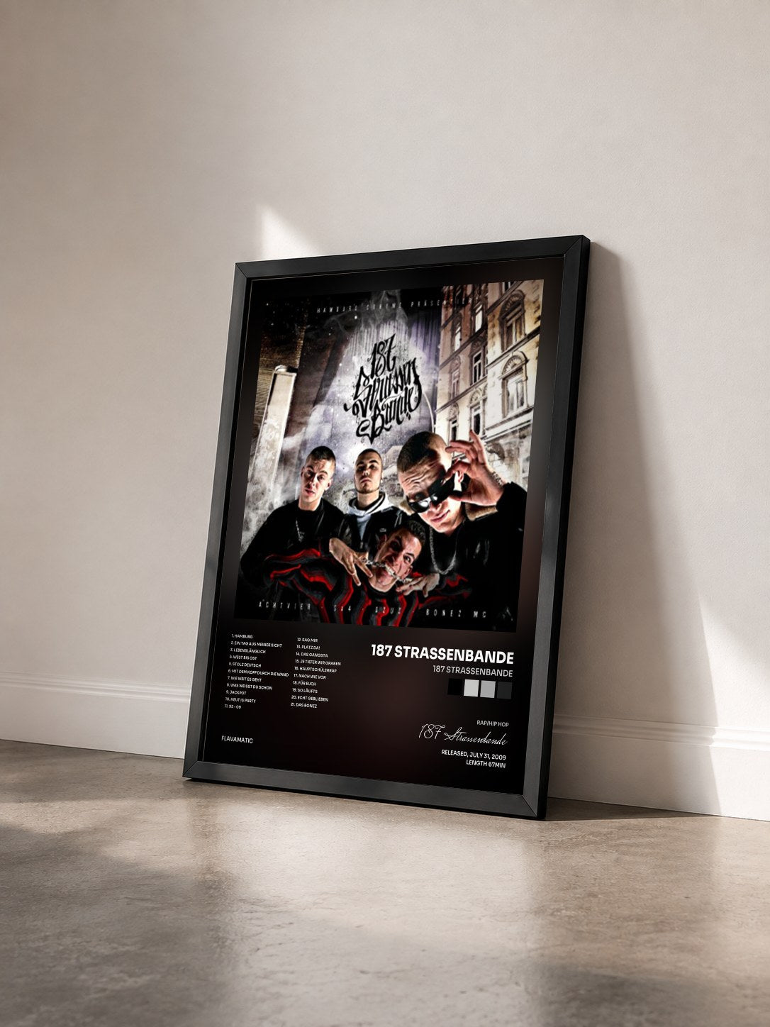 #noir Tableau de l'album 187 Strassenbande de 187 Strassenbande vu de trois quarts, cadre noir