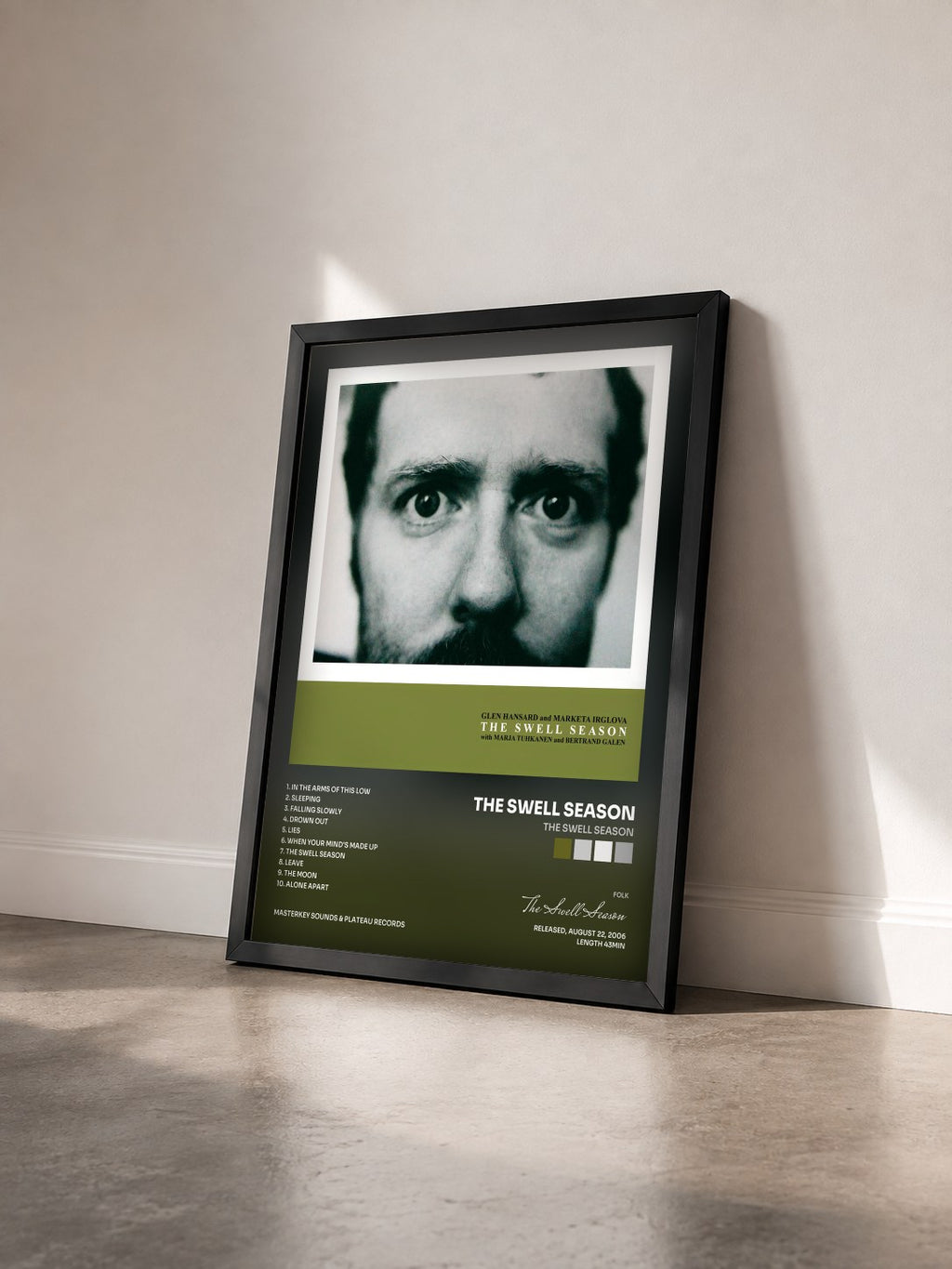 #noir Tableau de l'album The Swell Season de The Swell Season vu de trois quarts, cadre noir