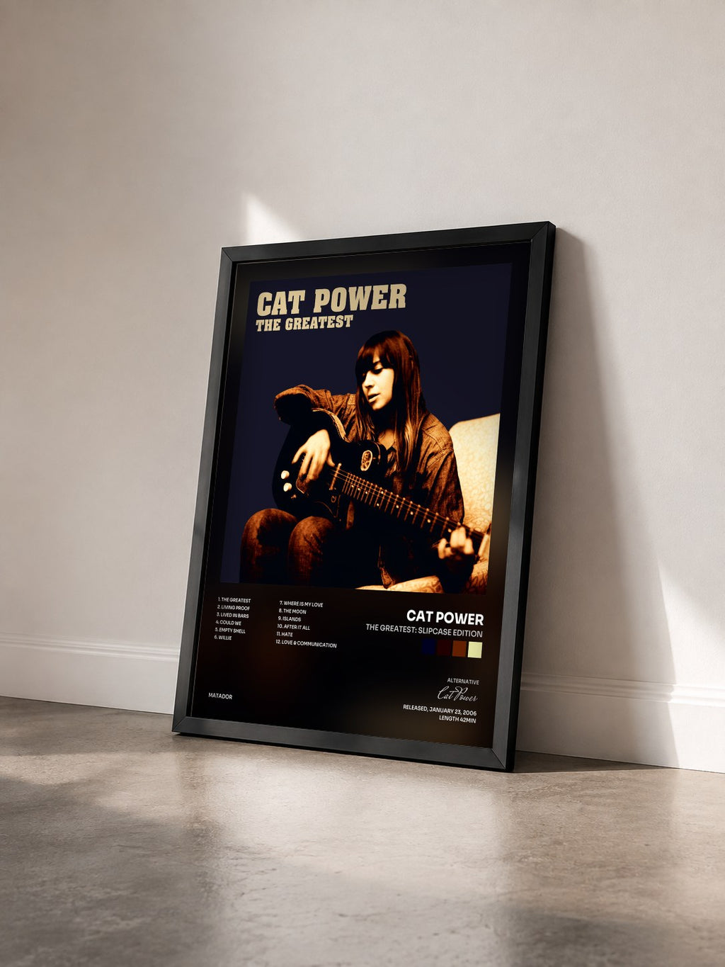 #noir Tableau de l'album The Greatest: Slipcase Edition de Cat Power vu de trois quarts, cadre noir